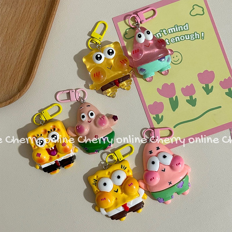 Guangluo Móc Khóa Hình spongebob Dạ Quang Dễ Thương