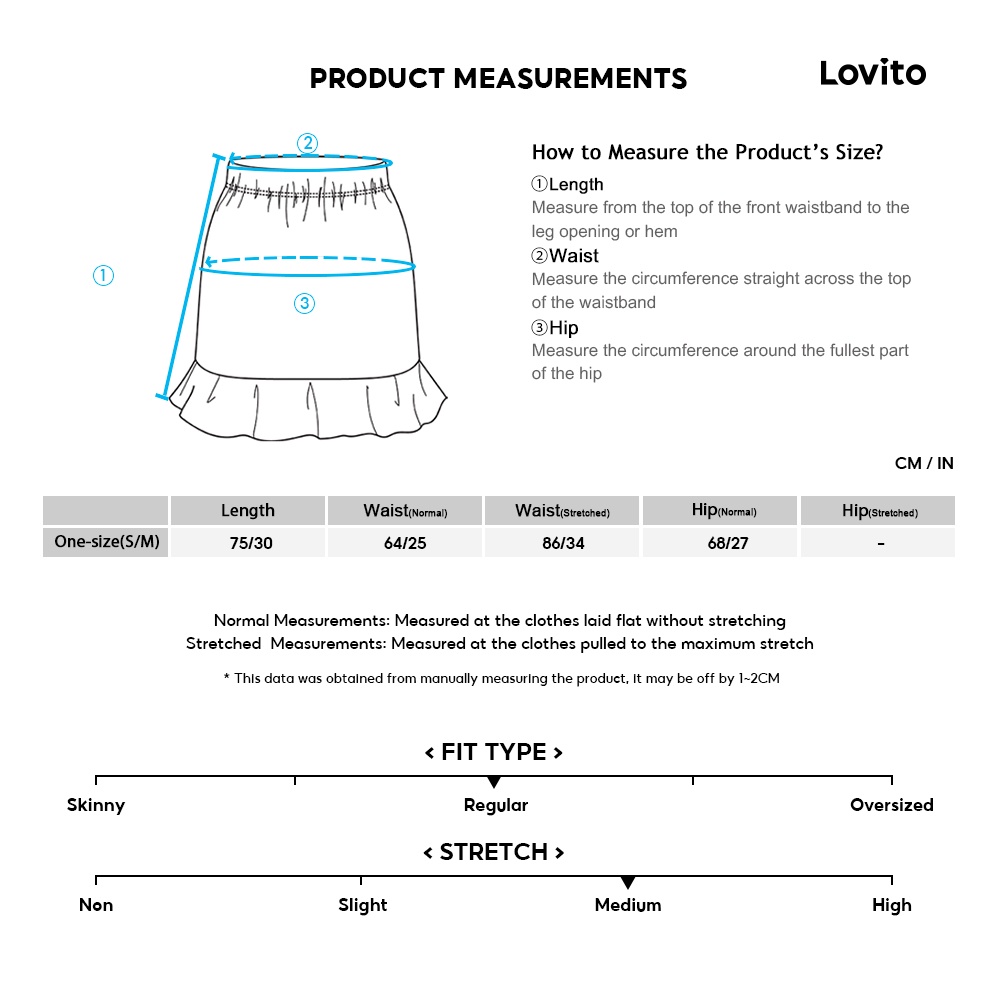 Chân váy Lovito đơn giản màu trơn thường ngày cho nữ LNE16147