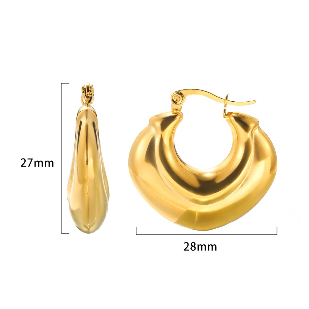 Đôi Khuyên Tai Tròn Bằng Thép Không Gỉ Màu Sắc Thời Trang Dành Cho Nữ