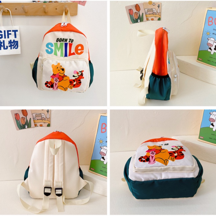 Balo-cặp siêu nhẹ cho bé học mầm non, đi chơi họa tiết hoạt hình dễ thương