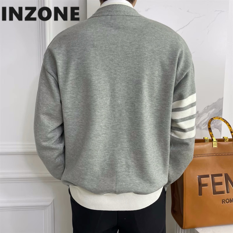 Áo Khoác cardigan Dệt Kim Tay Dài Cổ Chữ v Thời Trang Thu Đông Cho Nam Giới