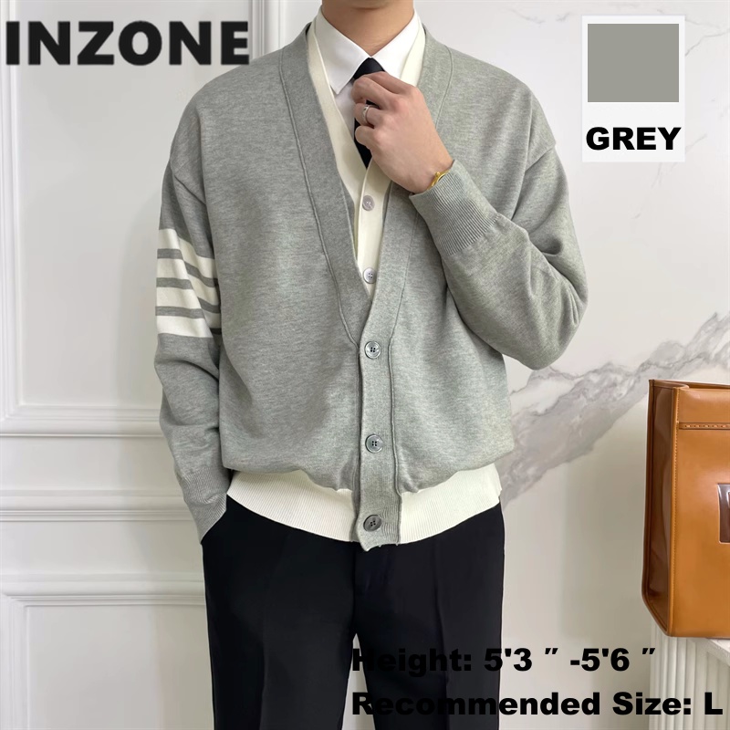 Áo Khoác cardigan Dệt Kim Tay Dài Cổ Chữ v Thời Trang Thu Đông Cho Nam Giới