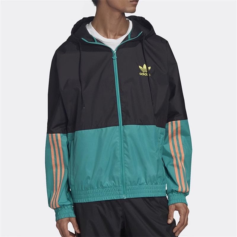 Áo Khoác Thể Thao adidas Có Mũ Trùm Siêu Nhẹ Thoáng Khí Chống Nắng Phối Màu Tươi Sáng Cho Nam