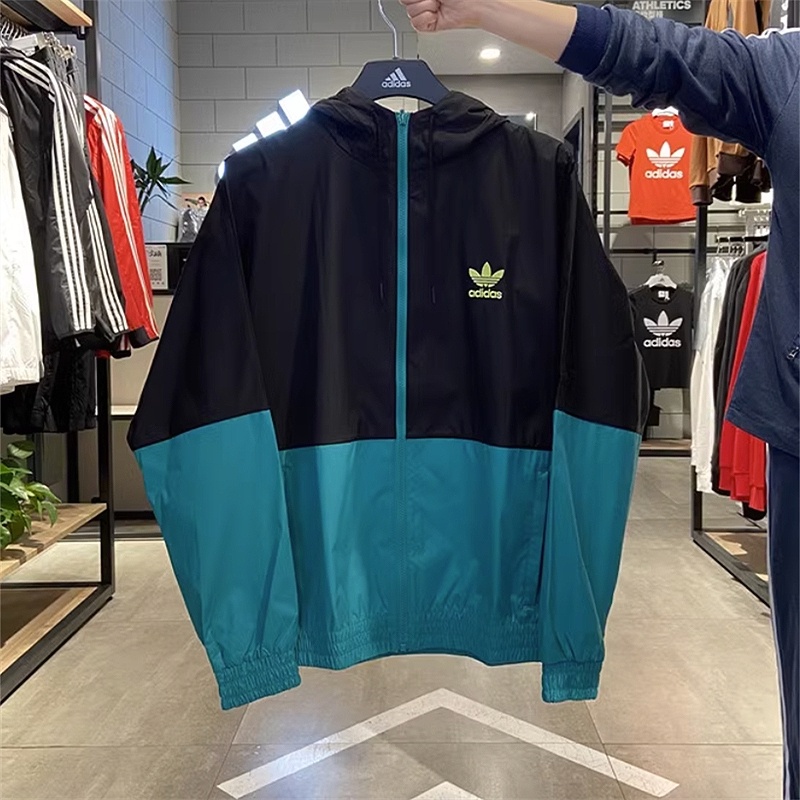 Áo Khoác Thể Thao adidas Có Mũ Trùm Siêu Nhẹ Thoáng Khí Chống Nắng Phối Màu Tươi Sáng Cho Nam