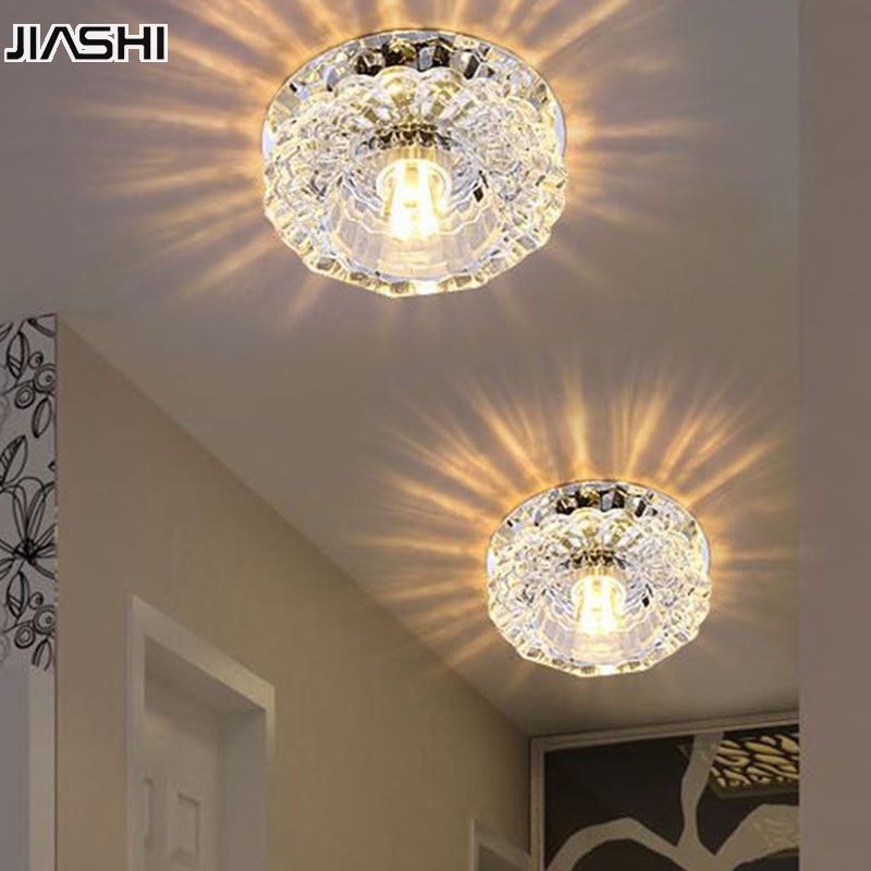 JIASHI Đèn Trần Pha Lê Trang Trí Phòng Khách Sang Trọng