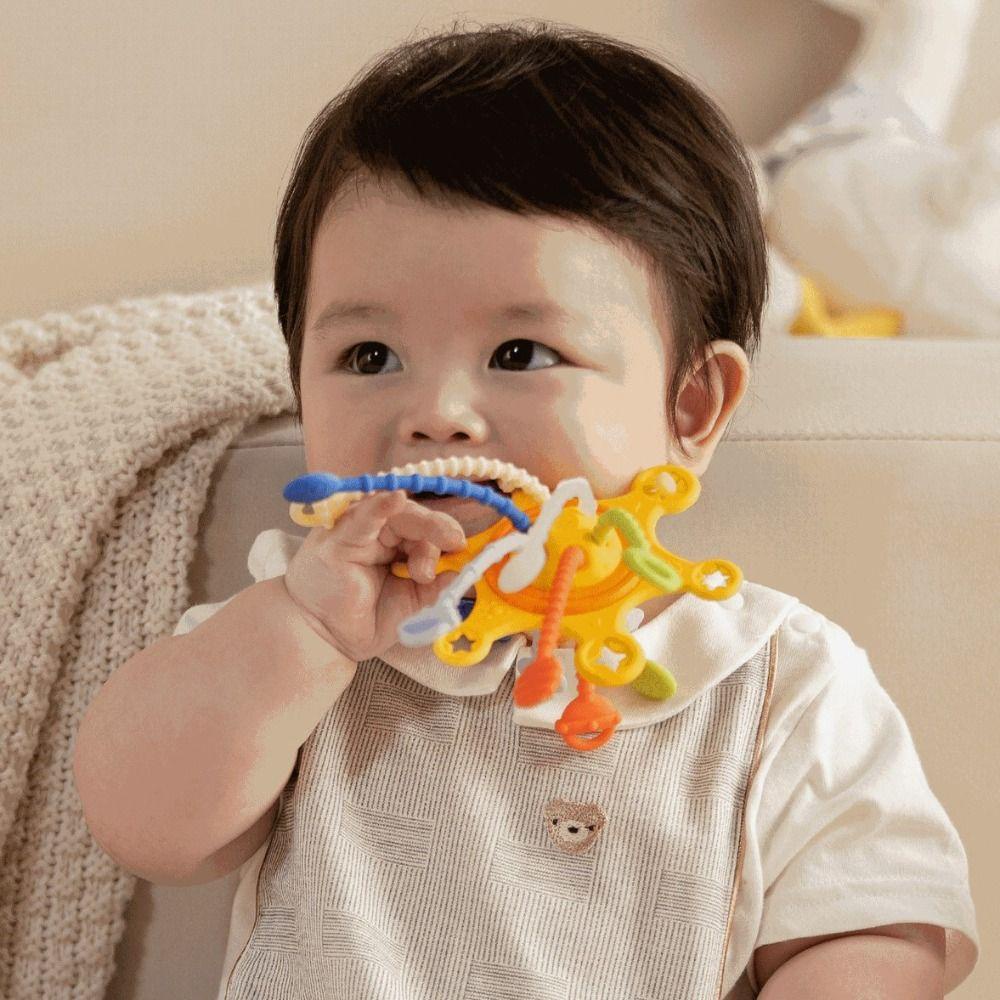 Mmluck Đồ Chơi Dây Kéo 3 Trong 1 Cảm Biến Ngón Tay Giáo Dục Sớm Cho Bé montessori Bằng silicone