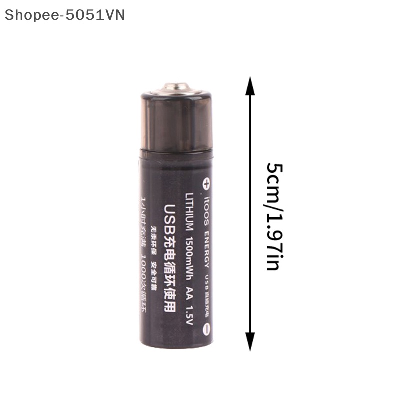 Usb Sạc Pin lithium 1.5v aa 1500mah Mới