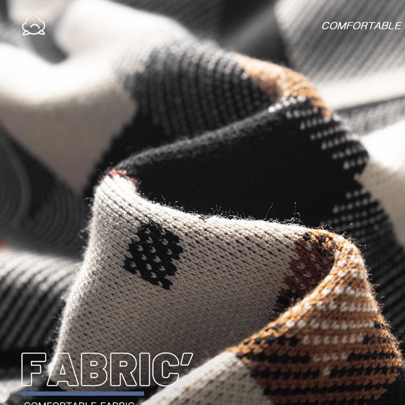 Áo Khoác Dáng Rộng In Họa Tiết Hình Học Phong Cách Đường Phố Thời Trang Xuân Thu Mới Cho Nam