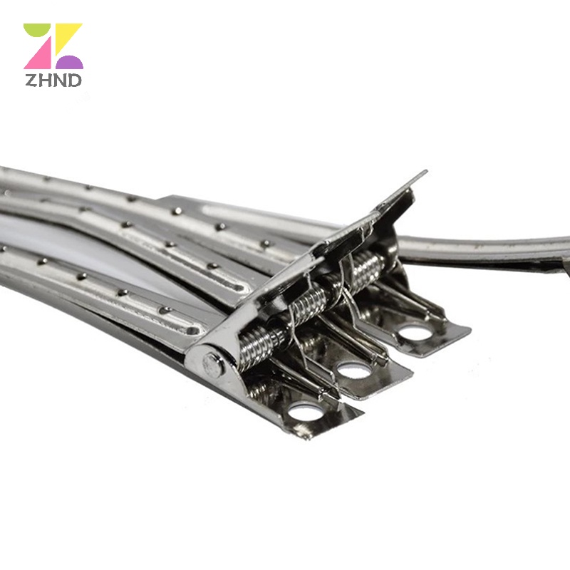 Zhuzhengde Set 10 Kẹp Chia Tóc Bằng Thép Không Gỉ