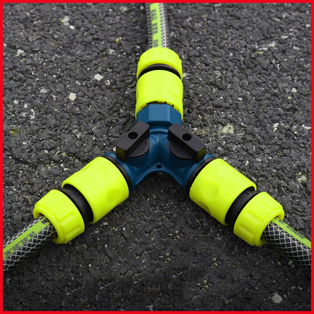 Đầu Chia 3 Cổng Vòi Nước Chữ y Kèm 2 Van 3 Chiều Cho Sân Vườn