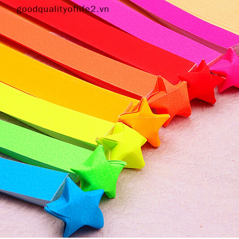 Giấy Gấp Hình Ngôi Sao May Mắn origami Nhiều Màu Sắc ~ ~ good]  origami