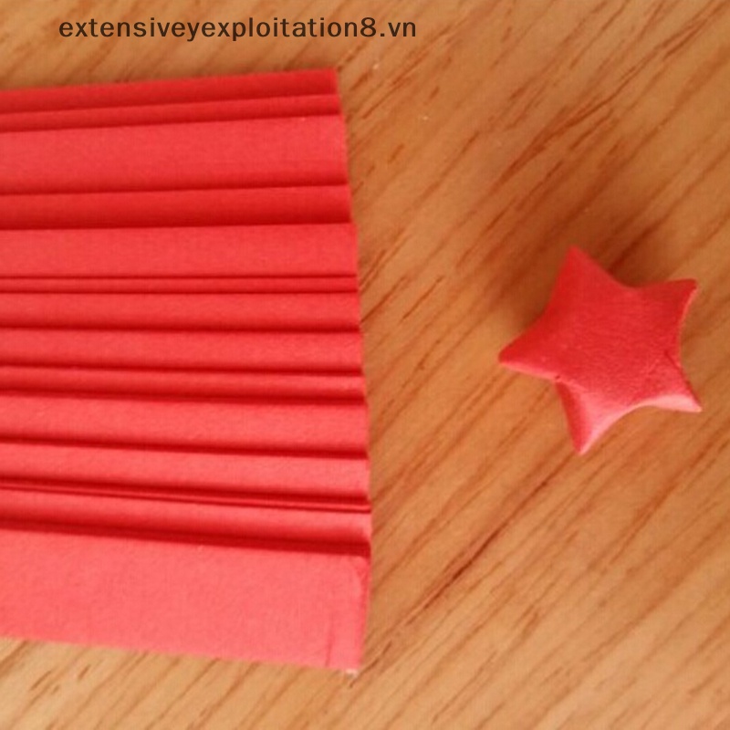 Giấy Gấp origami Họa Tiết Ngôi Sao May Mắn Dải Ruy Băng Màu Sắc