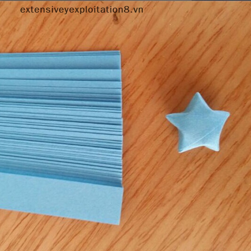 Giấy Gấp origami Họa Tiết Ngôi Sao May Mắn Dải Ruy Băng Màu Sắc