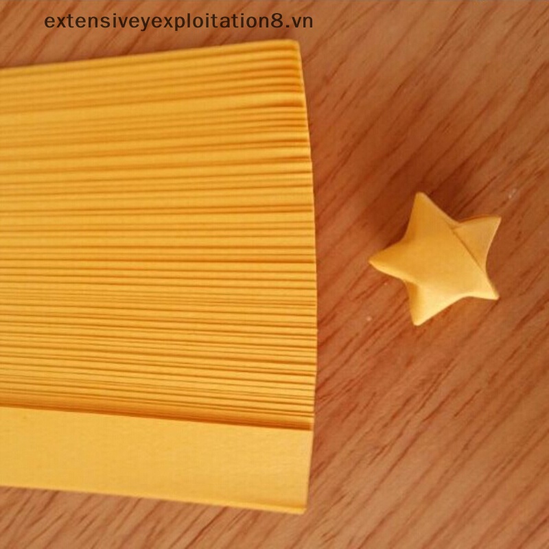 Giấy Gấp origami Họa Tiết Ngôi Sao May Mắn Dải Ruy Băng Màu Sắc