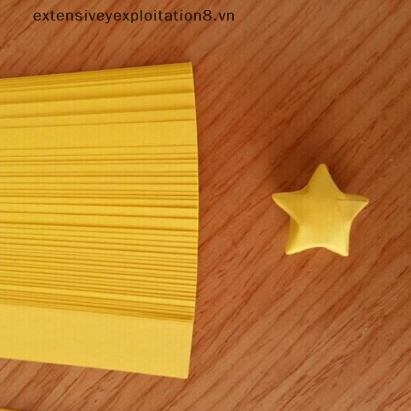 Giấy Gấp origami Họa Tiết Ngôi Sao May Mắn Dải Ruy Băng Màu Sắc