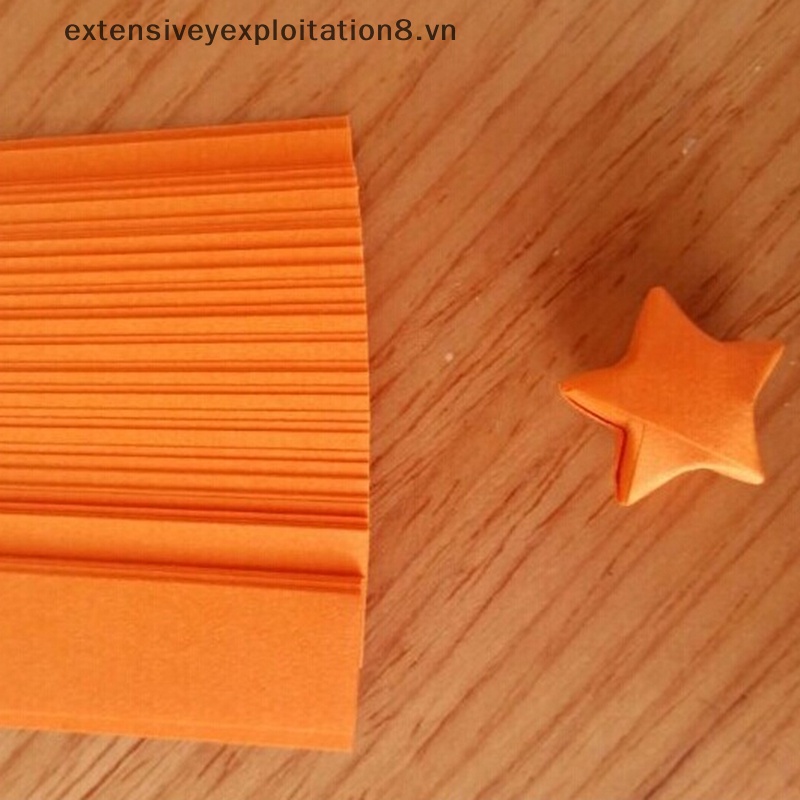 Giấy Gấp origami Họa Tiết Ngôi Sao May Mắn Dải Ruy Băng Màu Sắc