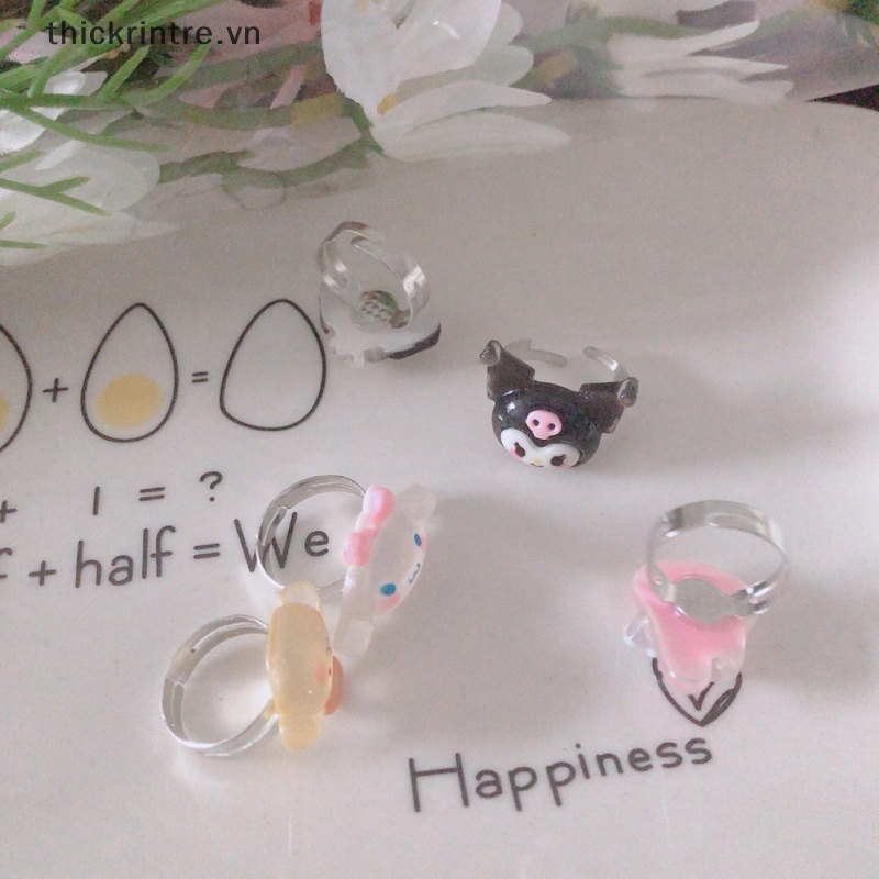 Nhẫn Nhựa Hoạt Hình kuromi cinnamoroll Đáng Yêu Cho Bé vn