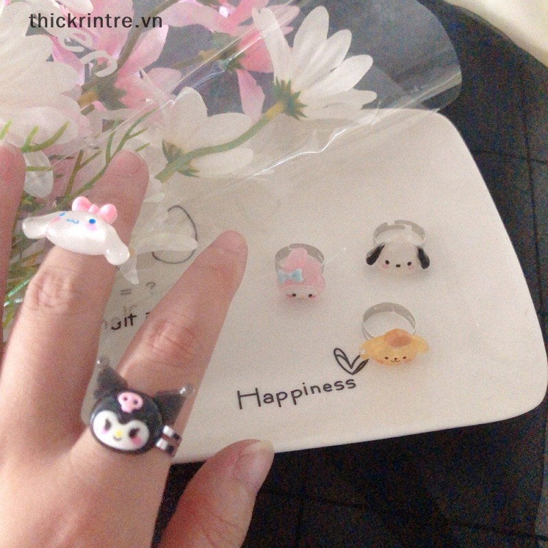 Nhẫn Nhựa Hoạt Hình kuromi cinnamoroll Đáng Yêu Cho Bé vn