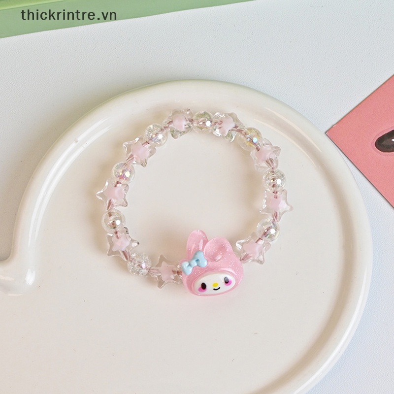 Th Vòng Tay Xỏ Hạt Pha Lê Nhân Tạo Hoạt Hình kawaii cinnamoroll kuromi Đáng Yêu Thời Trang Mới vn