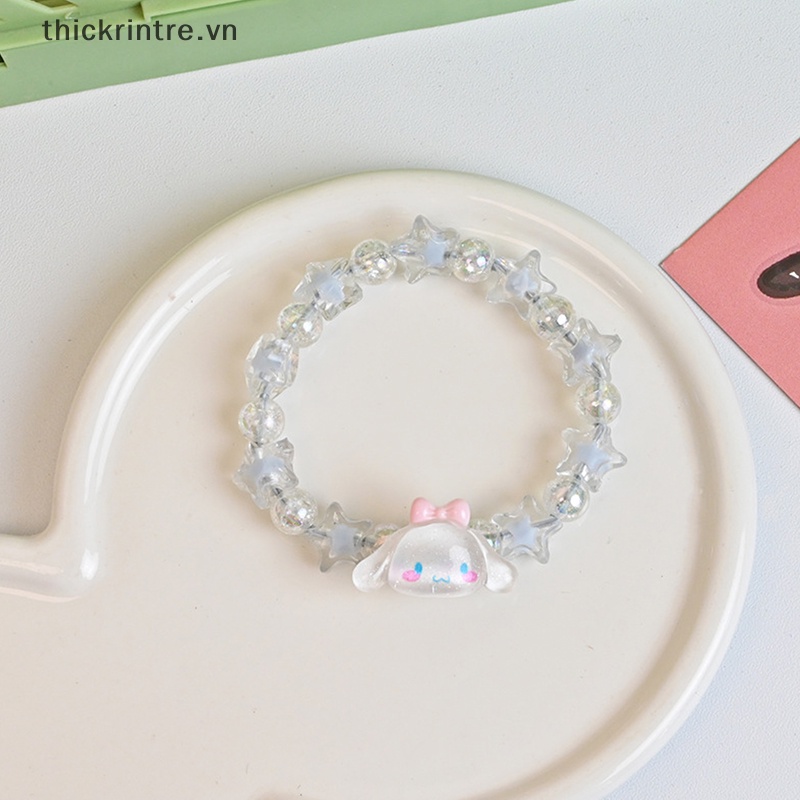 Th Vòng Tay Xỏ Hạt Pha Lê Nhân Tạo Hoạt Hình kawaii cinnamoroll kuromi Đáng Yêu Thời Trang Mới vn