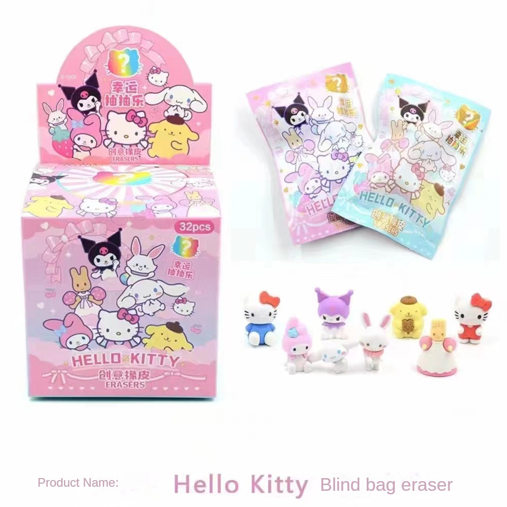 Sanrio Anime 3d Hoạt Hình Cục Tẩy Dễ Thương Học Sinh Văn Phòng Phẩm Tẩy Hộp Mù Hello Kitty Giai Điệu Kuromi Cinnamoroll Văn Phòng Phẩm Cao Su Tẩy Đồ Chơi Quà Tặng ins.style_vn