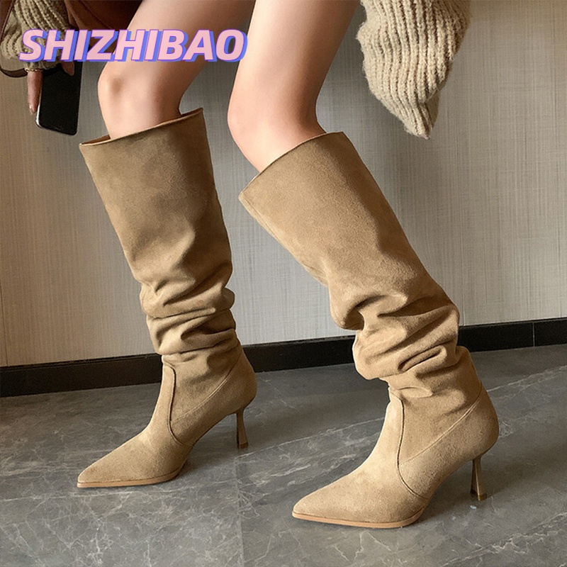 Bốt Cao Gót Mũi Nhọn Thời Trang Cá Tính