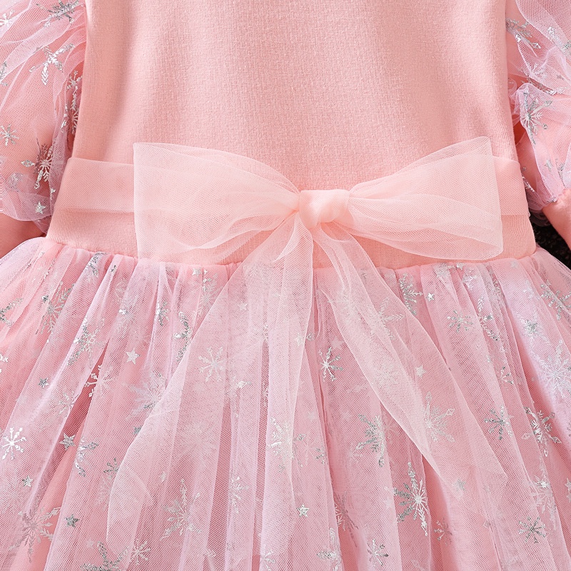 Đầm Công Chúa elsa Tay Dài Cho Bé Gái 2023