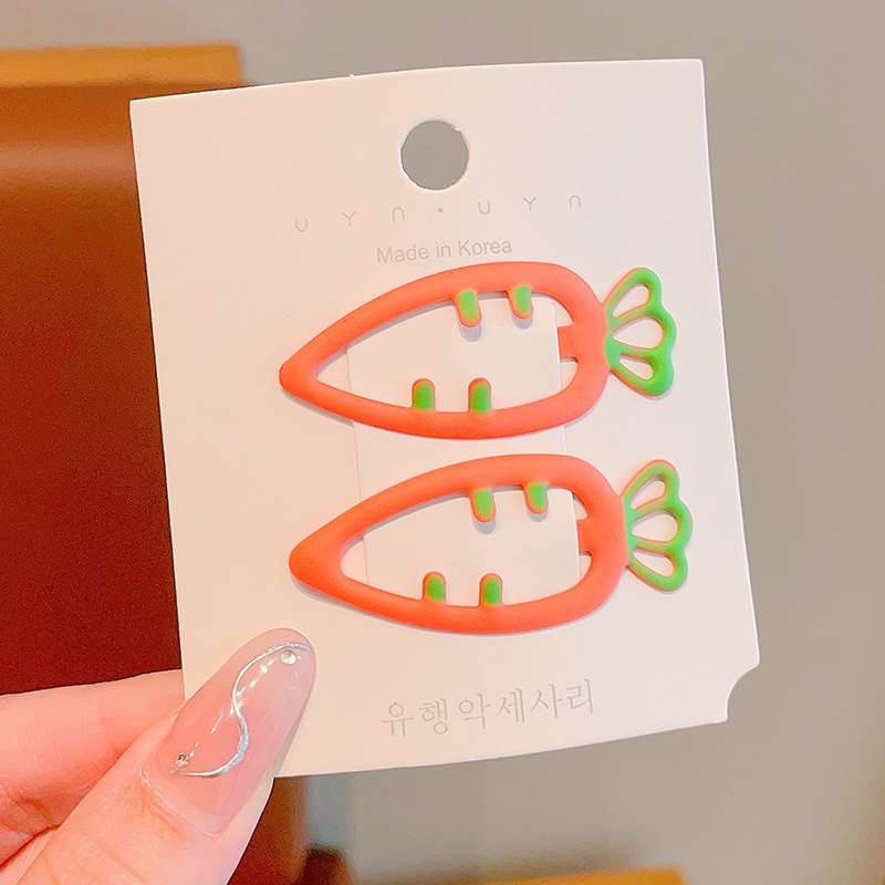 Bộ Kẹp Tóc Màu Kẹo Cà Rốt Dễ Thương Cho Bé Gái