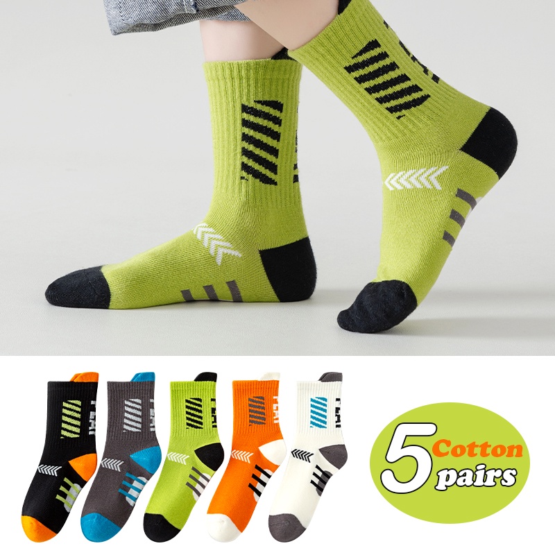 Set 5 đôi tất cotton thoải mái cho bé 3-15 tuổi