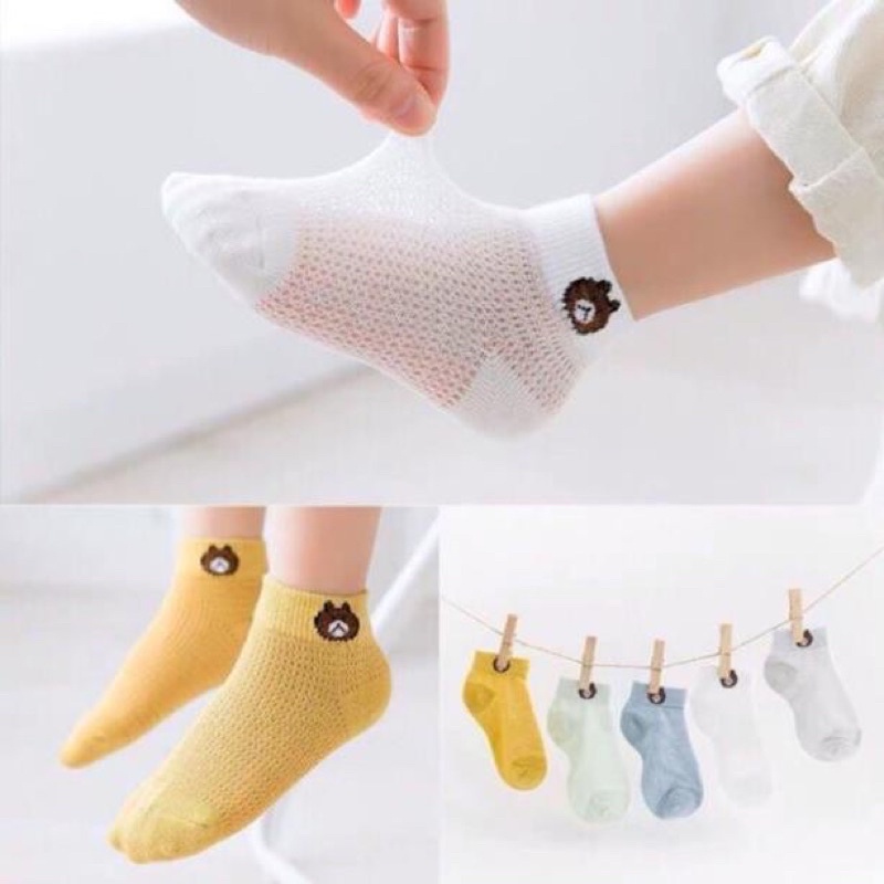 Set 5 đôi tất lưới cho bé-vớ lưới cho bé (0-4 tuổi)