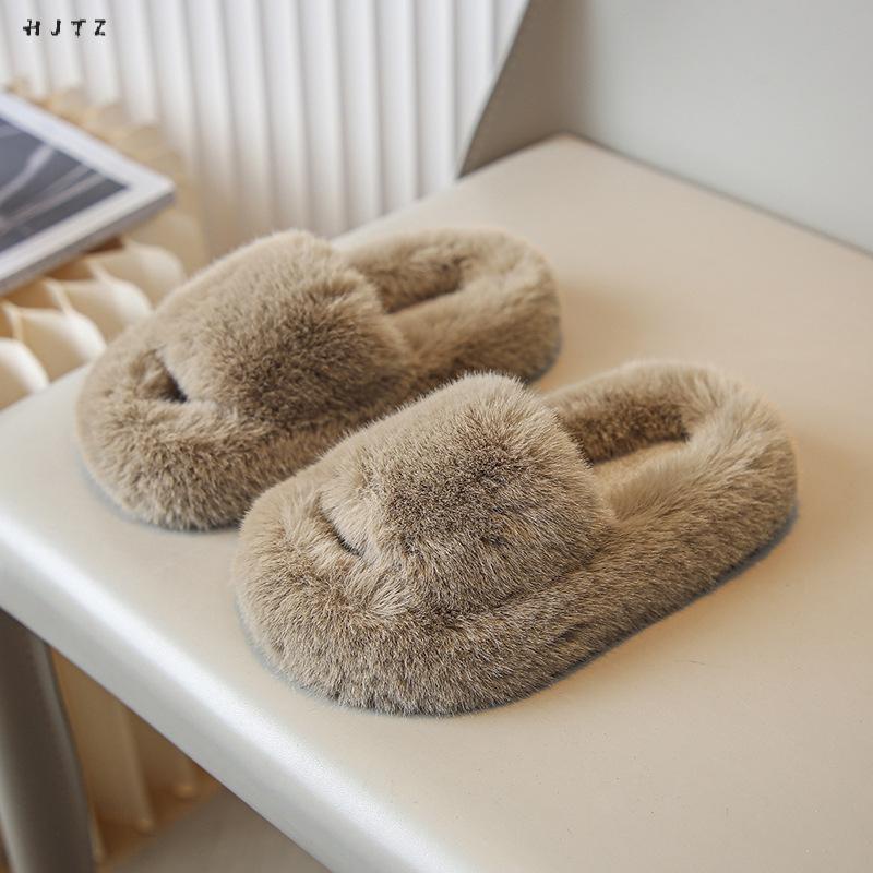 Dép Bông Đi Trong Nhà Màu Trơn Đế Mềm Chống Trượt Thời Trang Cho Bé