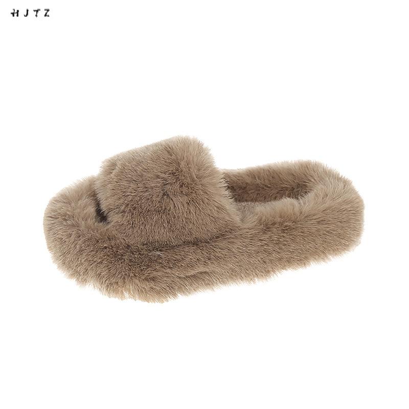 Dép Bông Đi Trong Nhà Màu Trơn Đế Mềm Chống Trượt Thời Trang Cho Bé