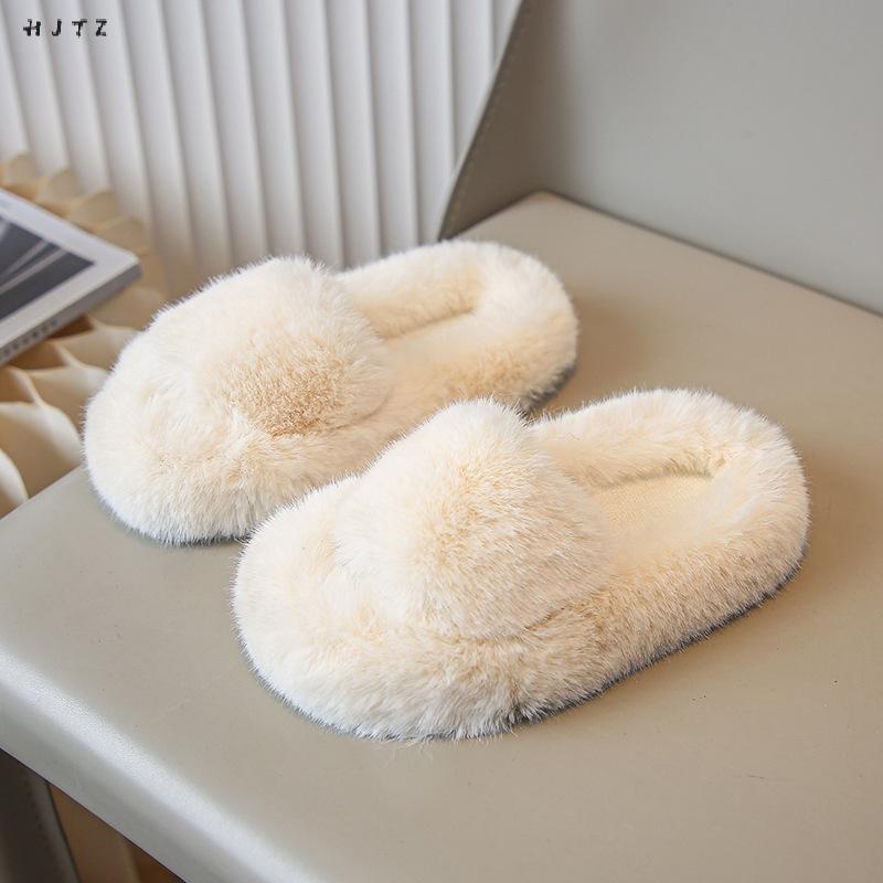 Dép Bông Đi Trong Nhà Màu Trơn Đế Mềm Chống Trượt Thời Trang Cho Bé