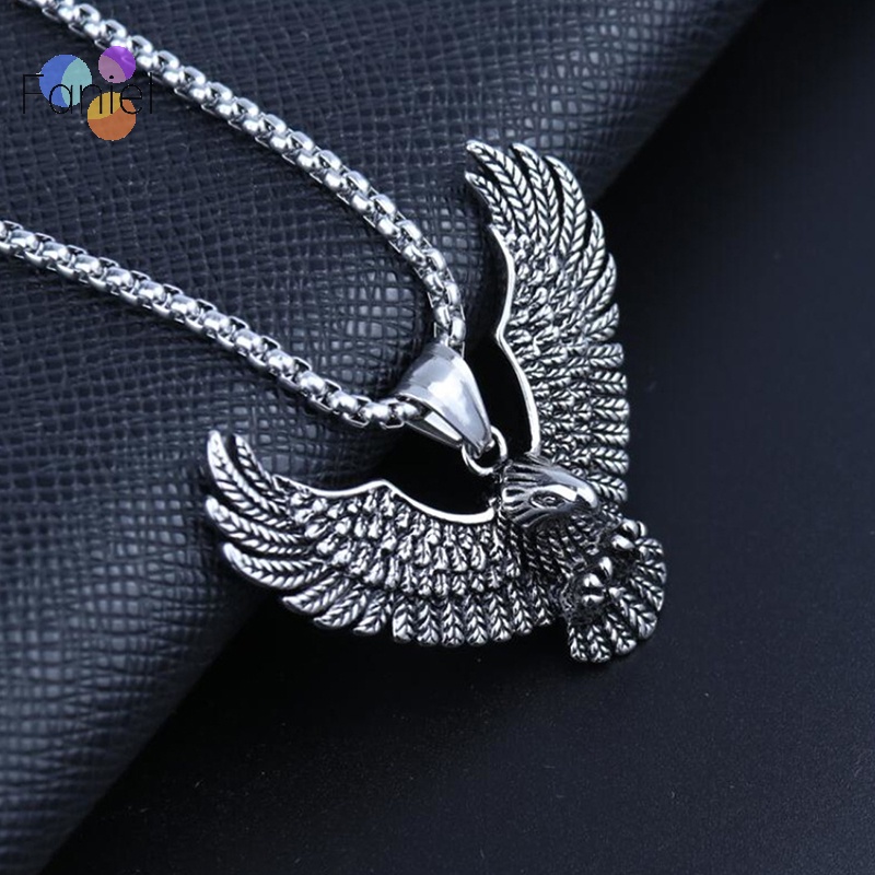 Vòng cổ Mặt Đại Bàng Bay Bằng Thép Không Gỉ vintage Cho Nam