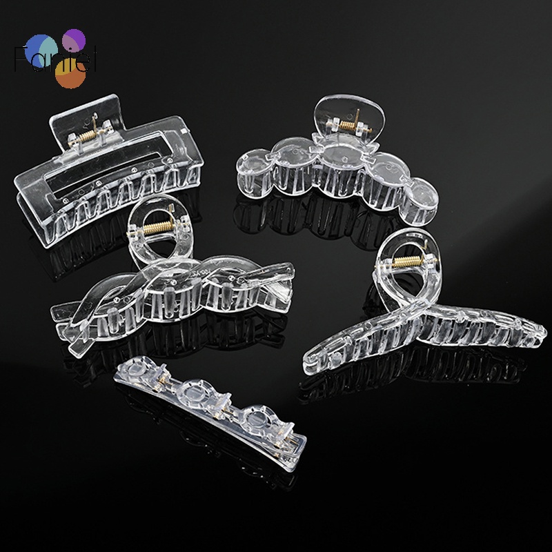 Kẹp Tóc Móng Vuốt Bằng Nhựa acrylic Trong Suốt diy Thời Trang Cho Nữ