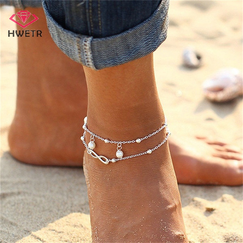 Lắc chân Hai Dây Xích Quyến Rũ Dành Cho Nữ Đi Biển Mới