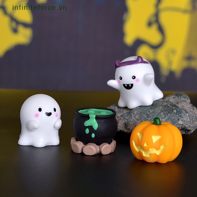 Tượng Ma Cà Rồng Bí Ngô mini Bằng Nhựa resin Dễ Thương Trang Trí Tiểu Cảnh halloween