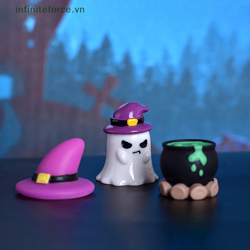 Tượng Ma Cà Rồng Bí Ngô mini Bằng Nhựa resin Dễ Thương Trang Trí Tiểu Cảnh halloween