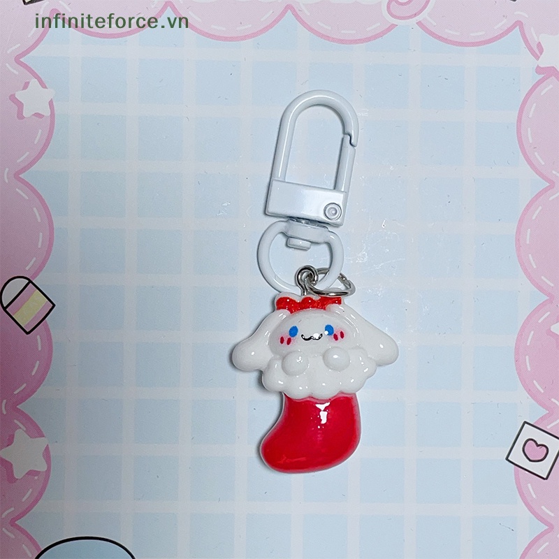 SANRIO  Móc Khóa Hình Gấu cinnamoroll melody Hoạt Hình Quà Tặng Giáng Sinh