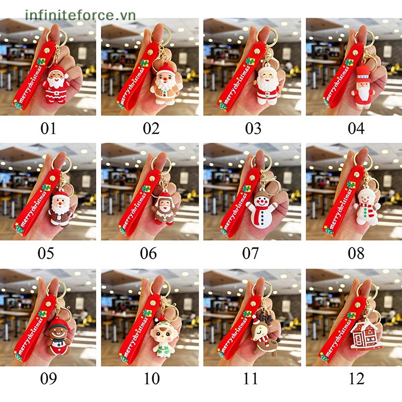 1 Móc Khóa Hình Tuần Lộc / Ông Già Noel / Người Tuyết Treo Balo / Xe Hơi Trang Trí Giáng Sinh