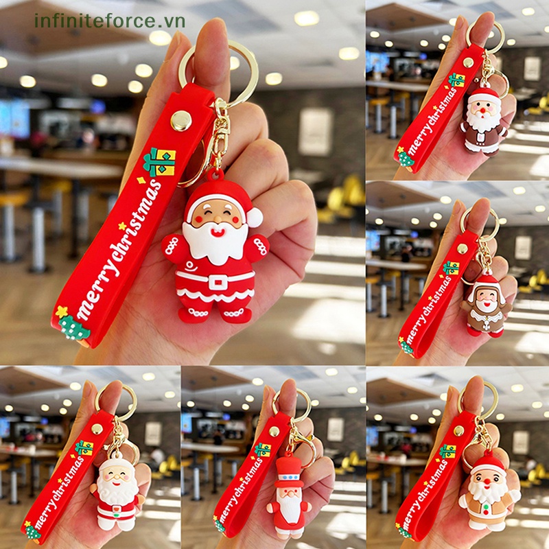 1 Móc Khóa Hình Tuần Lộc / Ông Già Noel / Người Tuyết Treo Balo / Xe Hơi Trang Trí Giáng Sinh