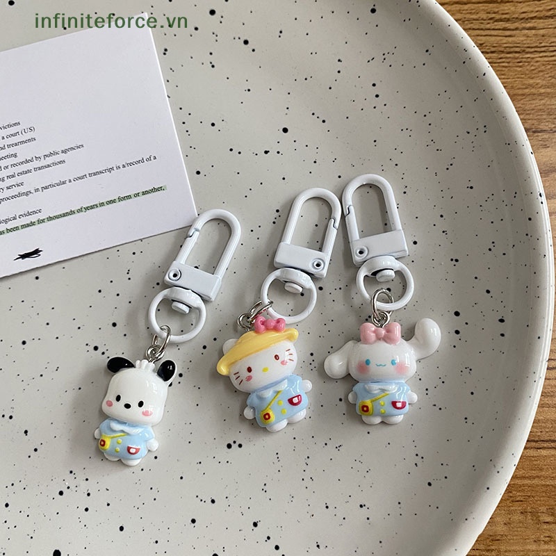 SANRIO  Móc Khóa Xe Hơi / Túi Xách Hình Nhân Vật Hoạt Hình my melody kitty Cinnamoroll Đáng Yêu