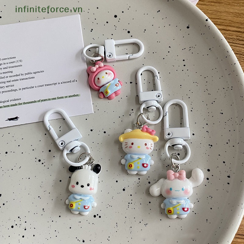 SANRIO  Móc Khóa Xe Hơi / Túi Xách Hình Nhân Vật Hoạt Hình my melody kitty Cinnamoroll Đáng Yêu