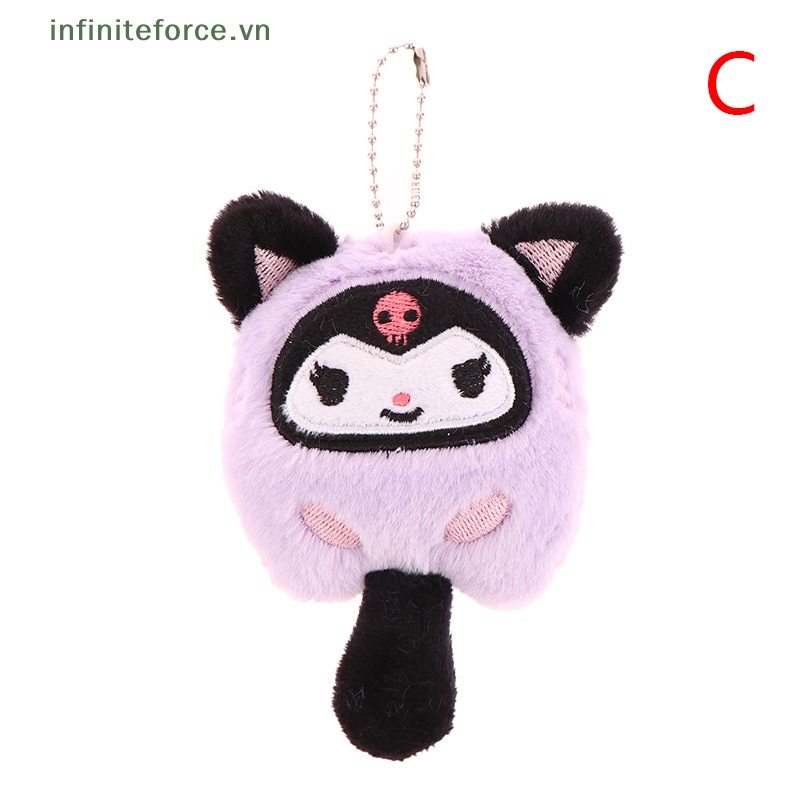 Sanrio Đồ chơi nhồi bông Hoạt Hình melody melody kuromi Mềm Mại Có Móc Khóa Trang Trí Xe Hơi / Ba Lô