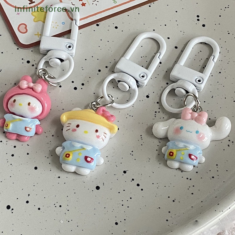 SANRIO  Móc Khóa Xe Hơi / Túi Xách Hình Nhân Vật Hoạt Hình my melody kitty Cinnamoroll Đáng Yêu