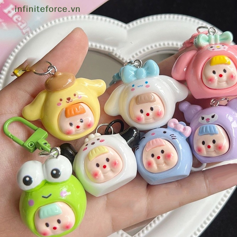 Sanrio anime hello kitty Mặc Đầm / Móc Khóa / Chìa Khóa Trang Trí Xe Hơi / Balo Đi Học / Quà Tặng Lễ Kỳ Nghỉ