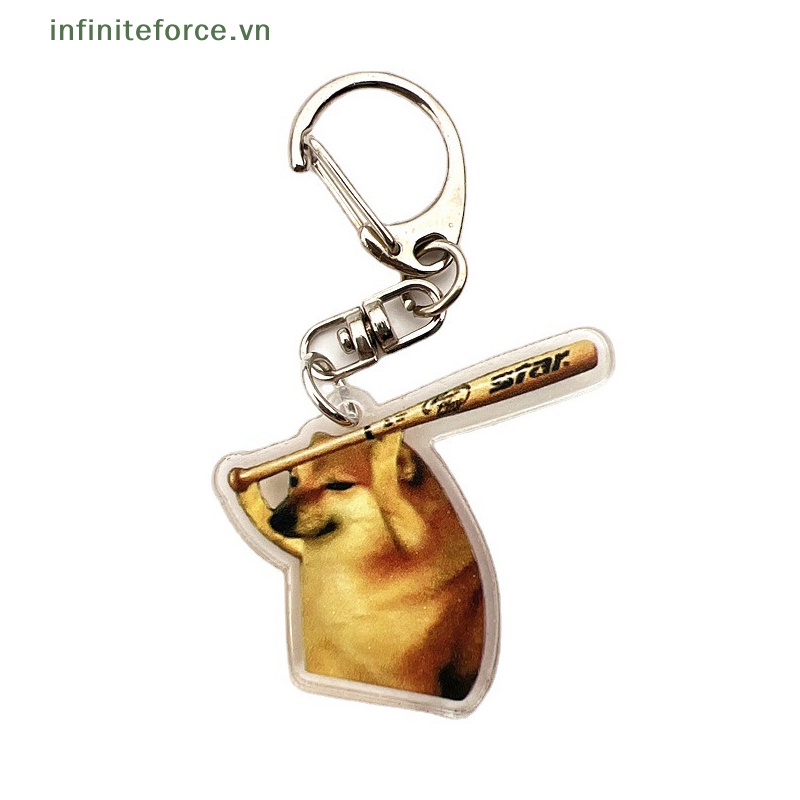 Móc Khóa Xe Hơi / Túi Xách Hình Chú Chó shiba inu Nổi Tiếng Sáng Tạo Dễ Thương