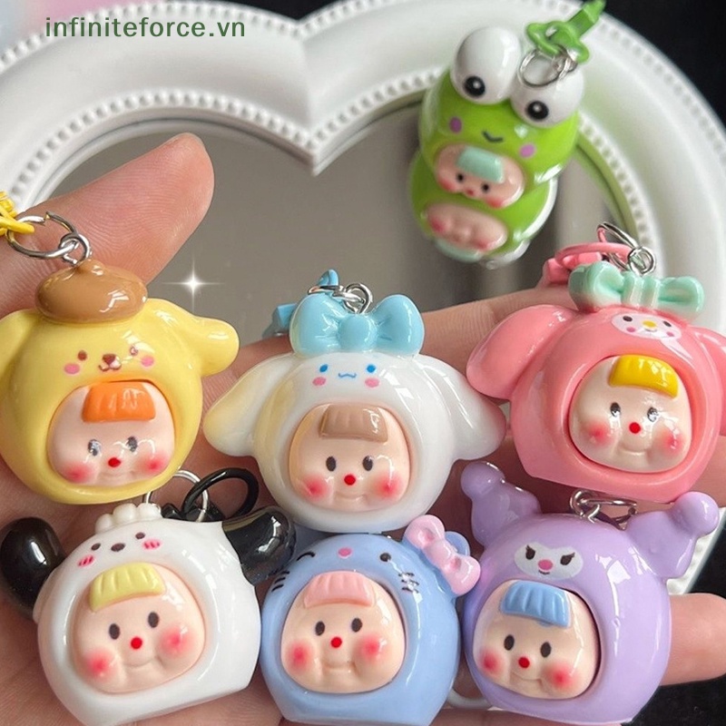 Sanrio anime hello kitty Mặc Đầm / Móc Khóa / Chìa Khóa Trang Trí Xe Hơi / Balo Đi Học / Quà Tặng Lễ Kỳ Nghỉ