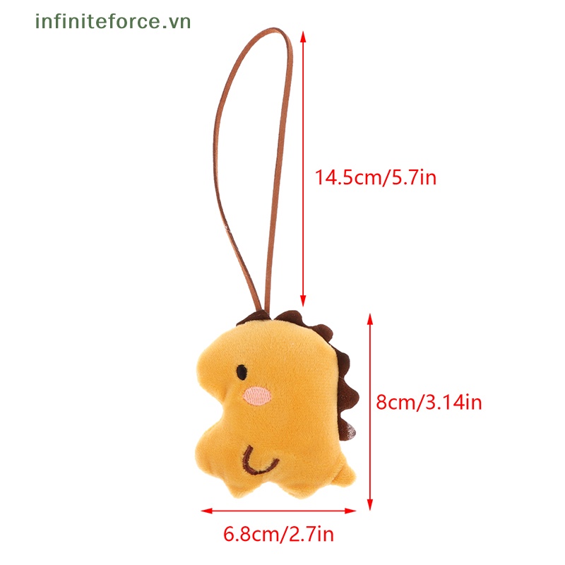 Móc Khóa Trang Trí Túi Xách / Tên Hình Khủng Long Nhồi Bông Chống Thất Lạc