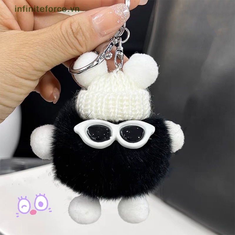 Móc Chìa Khóa Lông Thỏ mini Dễ Thương Sáng Tạo